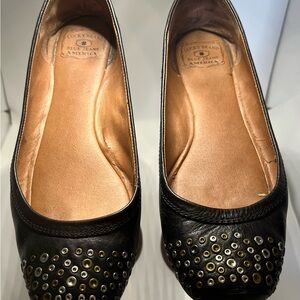 Lucky Brand Black Flats with Studded Details